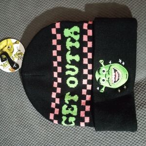 Shrek Black and Pink Beanie